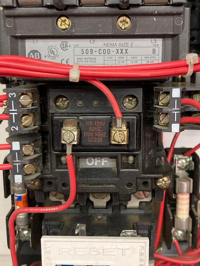 Used Allen-Bradley,2100 2112B,Size 2 FVNR Fused MCC 12 INCH Starter Bucket 480V