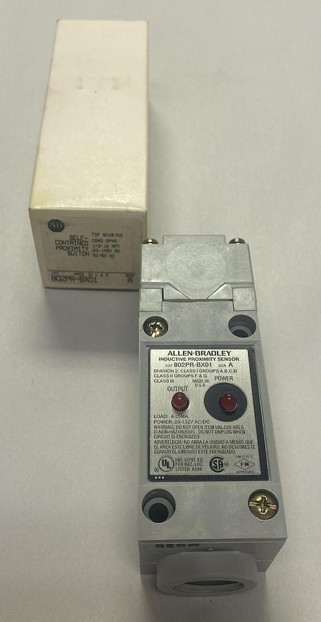 Used ALLEN BRADLEY,802PR-BX01,SER A SELF CONTAINED PROXIMITY SWITCH NEW
