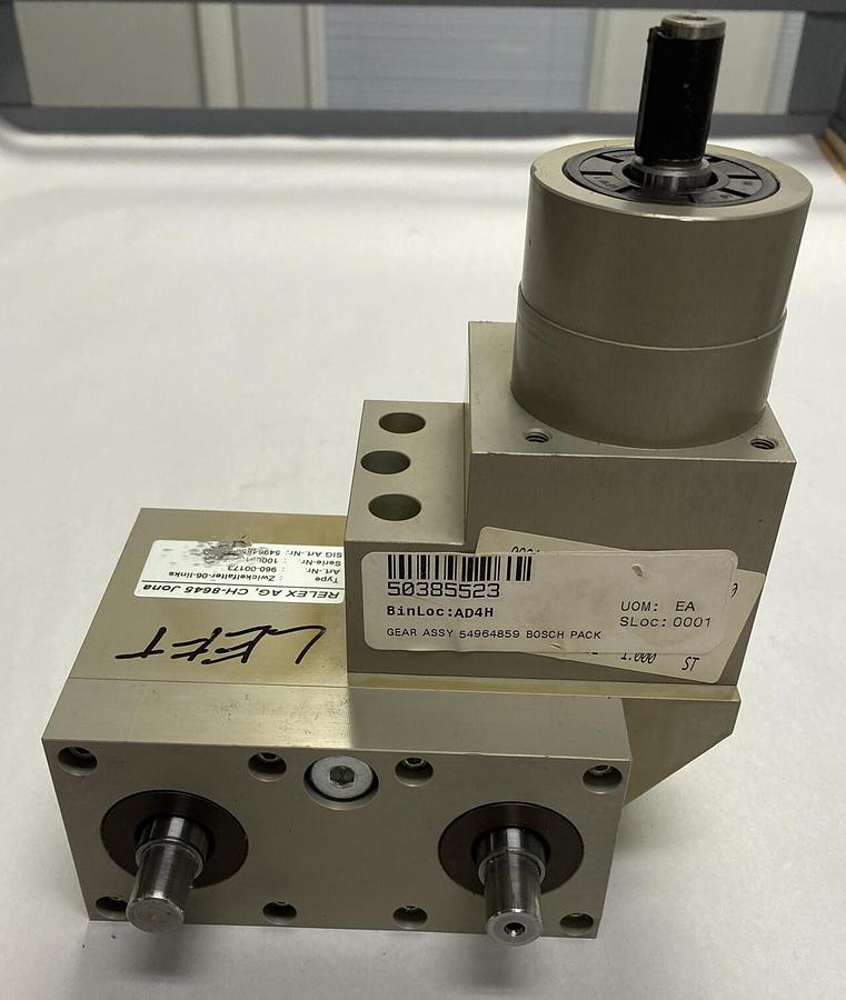RELEX AG,54964859,LEFT ANGULAR GEAR REDUCER NOS
