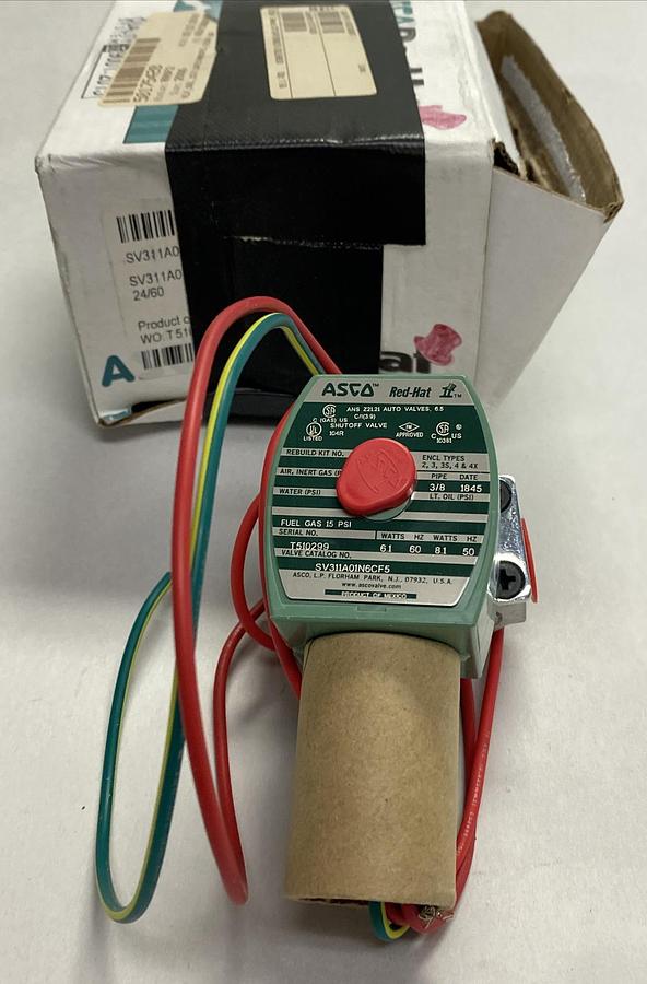 ASCO,SV311A01N6CF5,SOLENOID VALVE 3/8 INCH NOS
