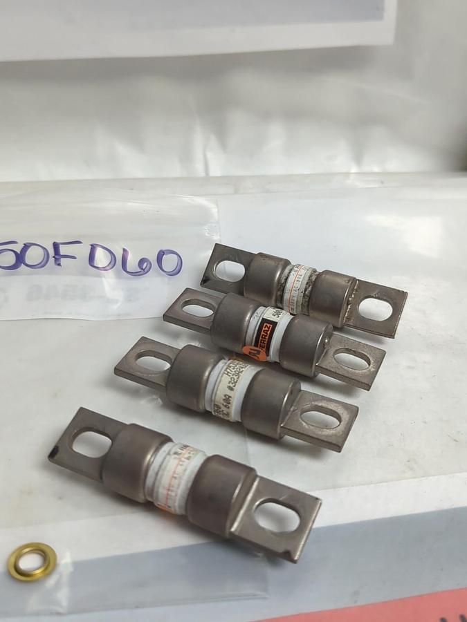 Used FERRAZ,A050F060,60 AMP FUSE LOT OF 4 PRE-OWNED
