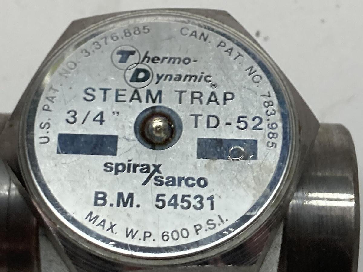 Spirax/Sarco,TD52 54531,Thermodynamic Trap 3/4" NPT