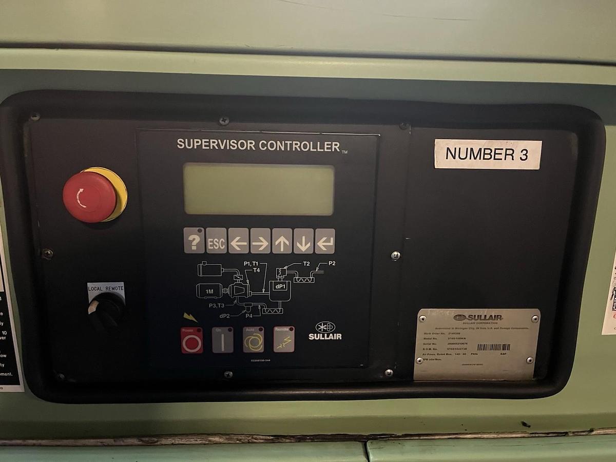 Used Sullair,V160-100H/A,Rotary Screw Compressor 100HP 460V 82000HRS Insp 1/22/25