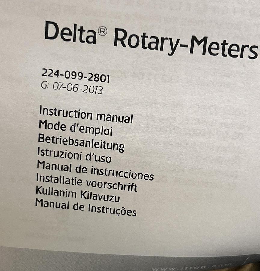 ITRON DELTA,224-099-2801,ROTARY METERS NEW