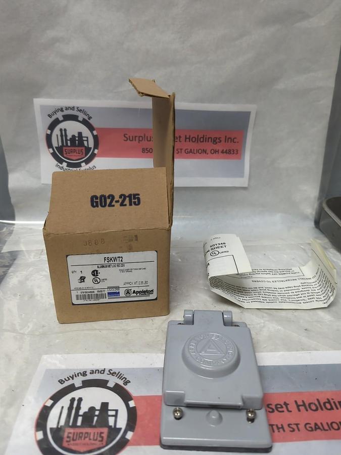 APPLETON,FSKWT2,SINGLE COVER FOR TOGGLE SWITCHES 1-19/32" OPENING NOS