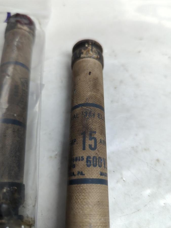 Used GE,GF6B15,CLF FUSE 15 AMP LOT OF 4 PRE-OWNED