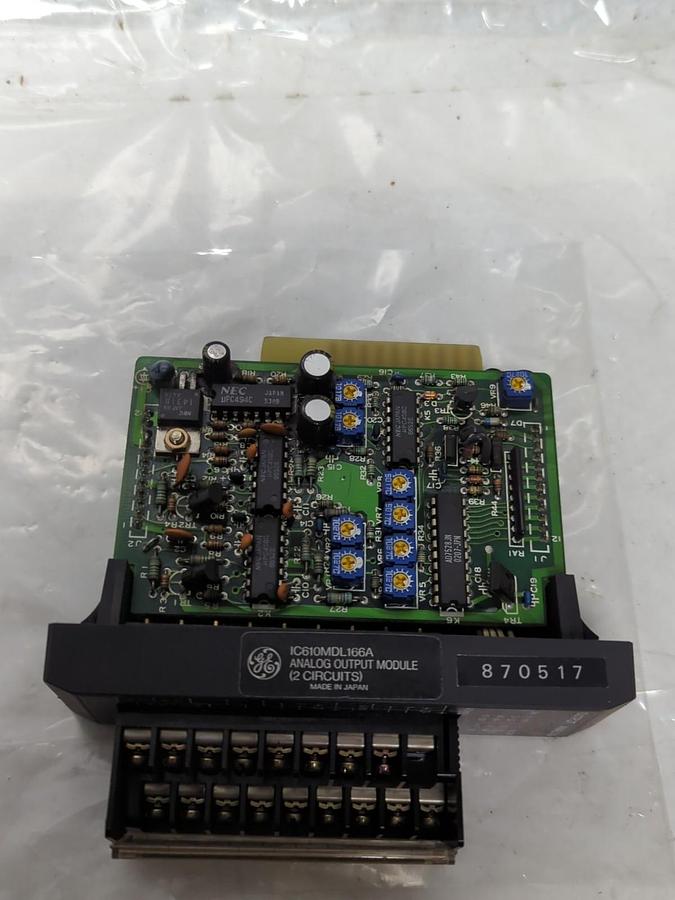 Used GE FANUC,IC610MDL166A,ANALOG OUTPUT MODULE 2-CIRCUITS PRE-OWNED