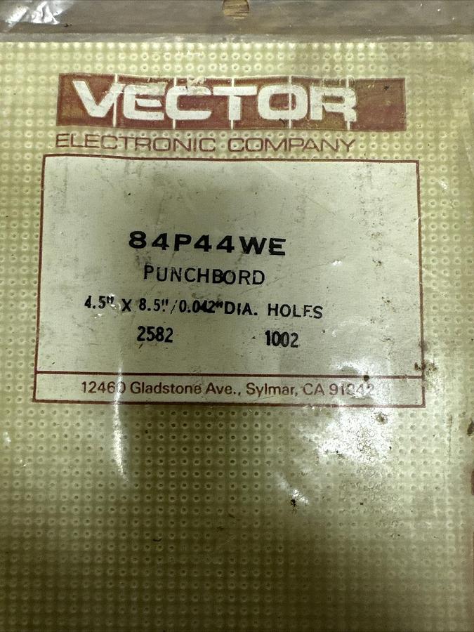 Used Vector,84P44WE,Punchboard 4.5" X 8.5"