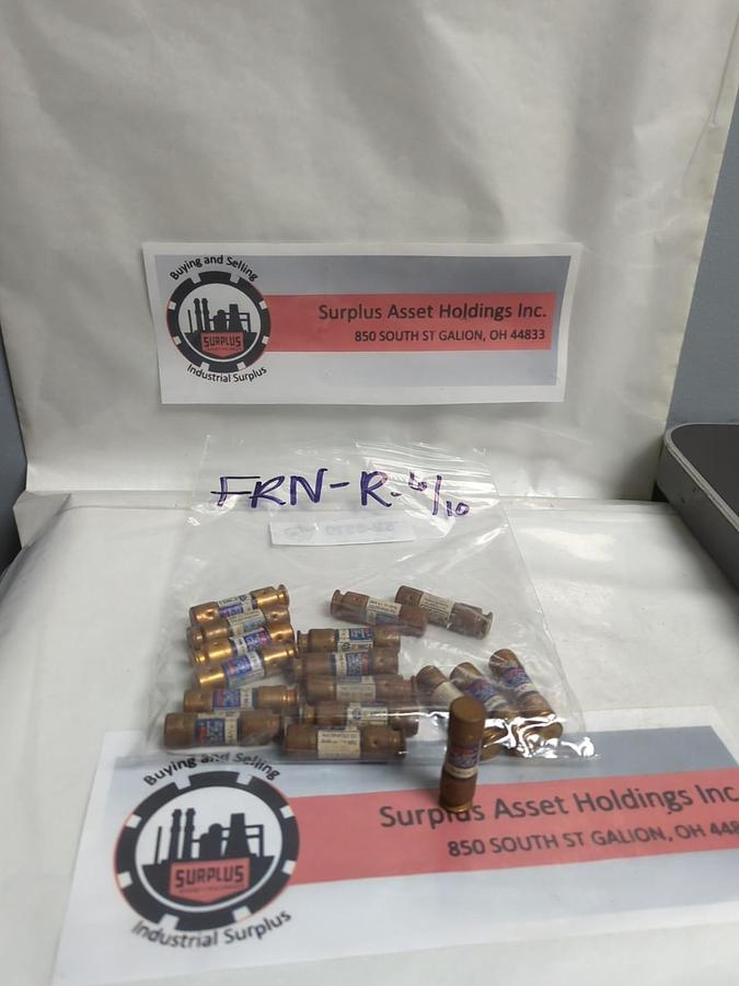 Used COOPER BUSSMANN,FRN-R-6/10,FUSETRON 6/10 AMP FUSE LOT OF 17 PRE-OWNED