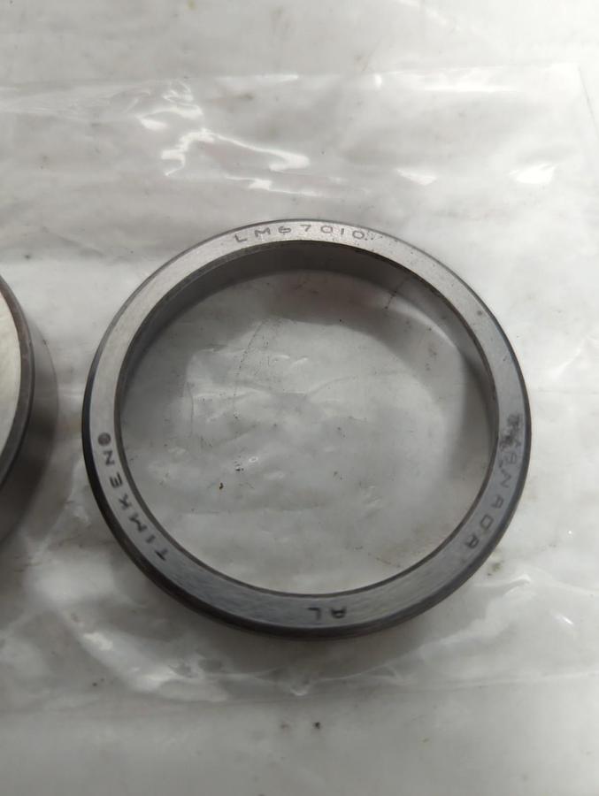 Used TIMKEN/BOWER,LM67010,ROLLER BEARING CUP LOT OF 2 PRE-OWNED