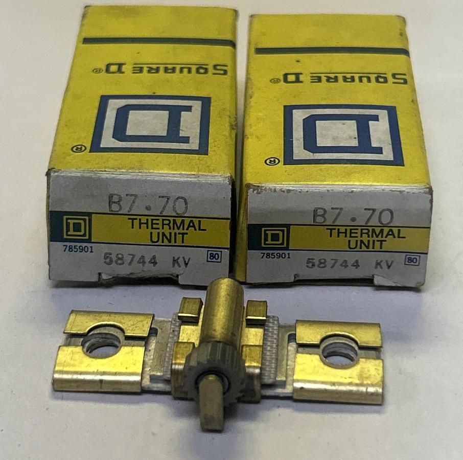 SQUARE D,B7.70,THERMAL OVERLOAD HEATER ELEMENT LOT OF 2 NOS