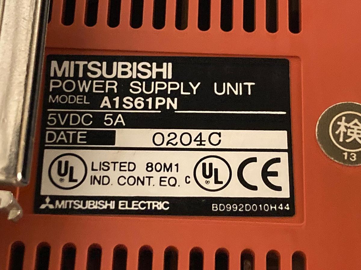 Used Mitsubishi,A1S61PN A1SHCPU A1S64TCTT-S1 A1SX80 A1SY10 PLC,Rack Assembly