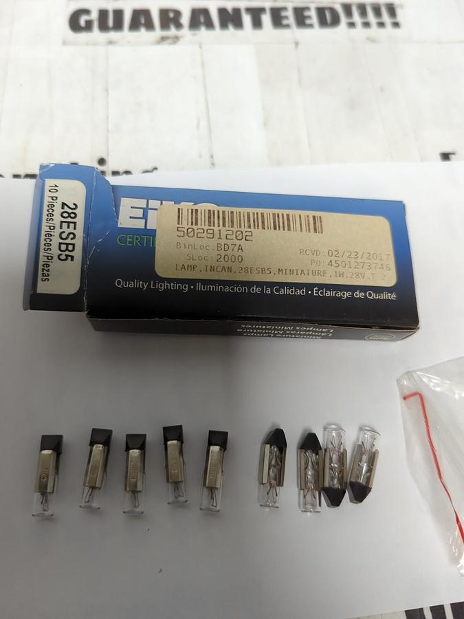 EIKO,28ESB5 T2,LAMPS 1W  28V BOX OF 9 NOS
