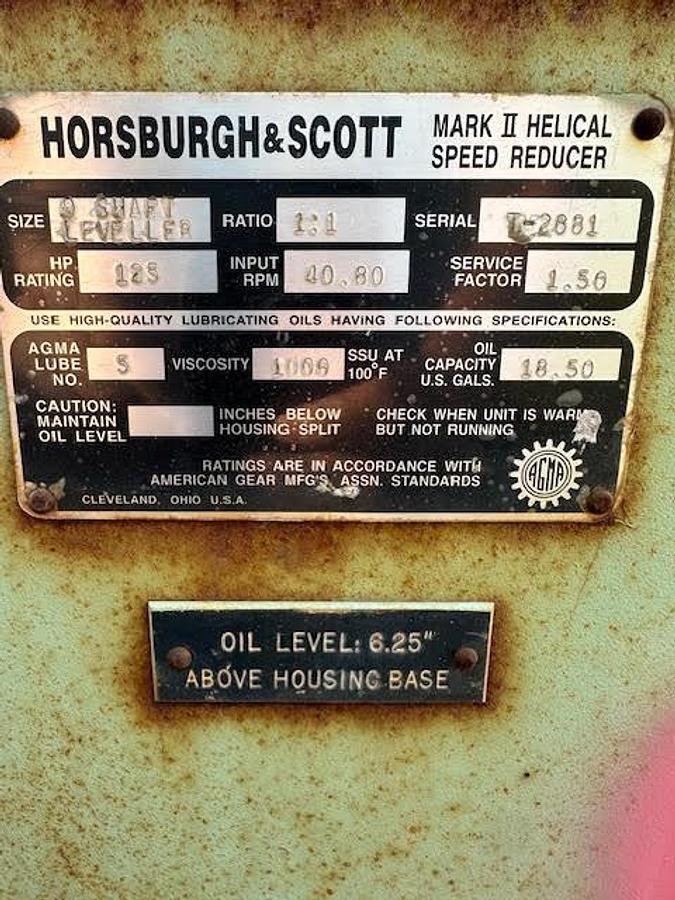 Used Horsburgh & Scott Mark 2 Helical Speed Reducer Gearbox