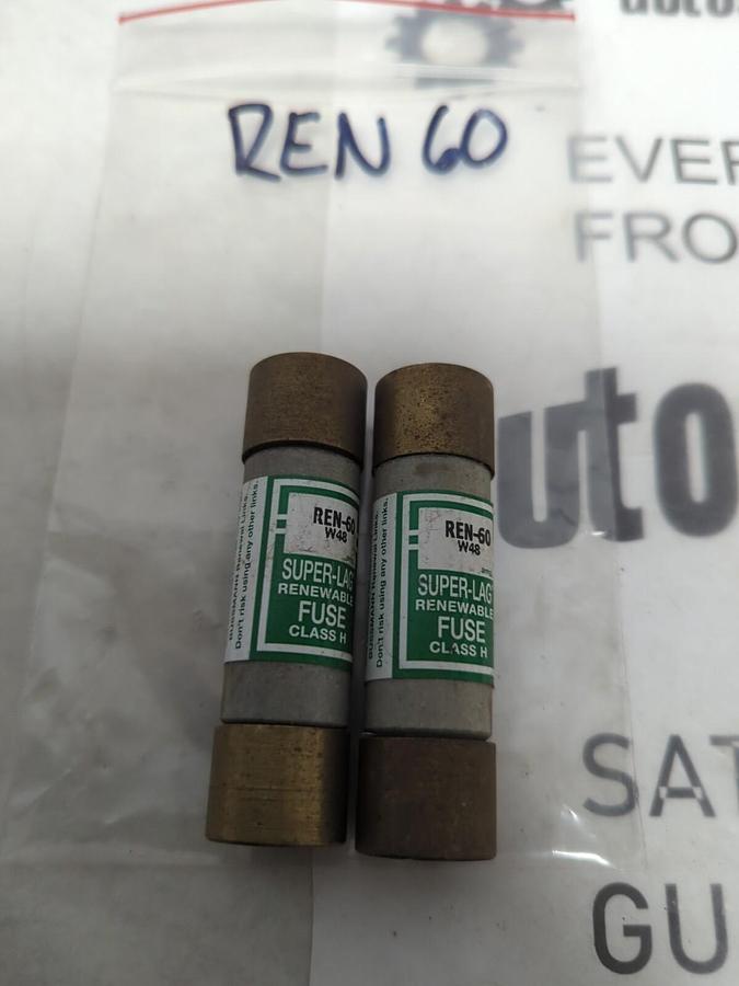 COOPER BUSSMANN,REN-60,RENEWABLE FUSE LOT OF 2 NOS