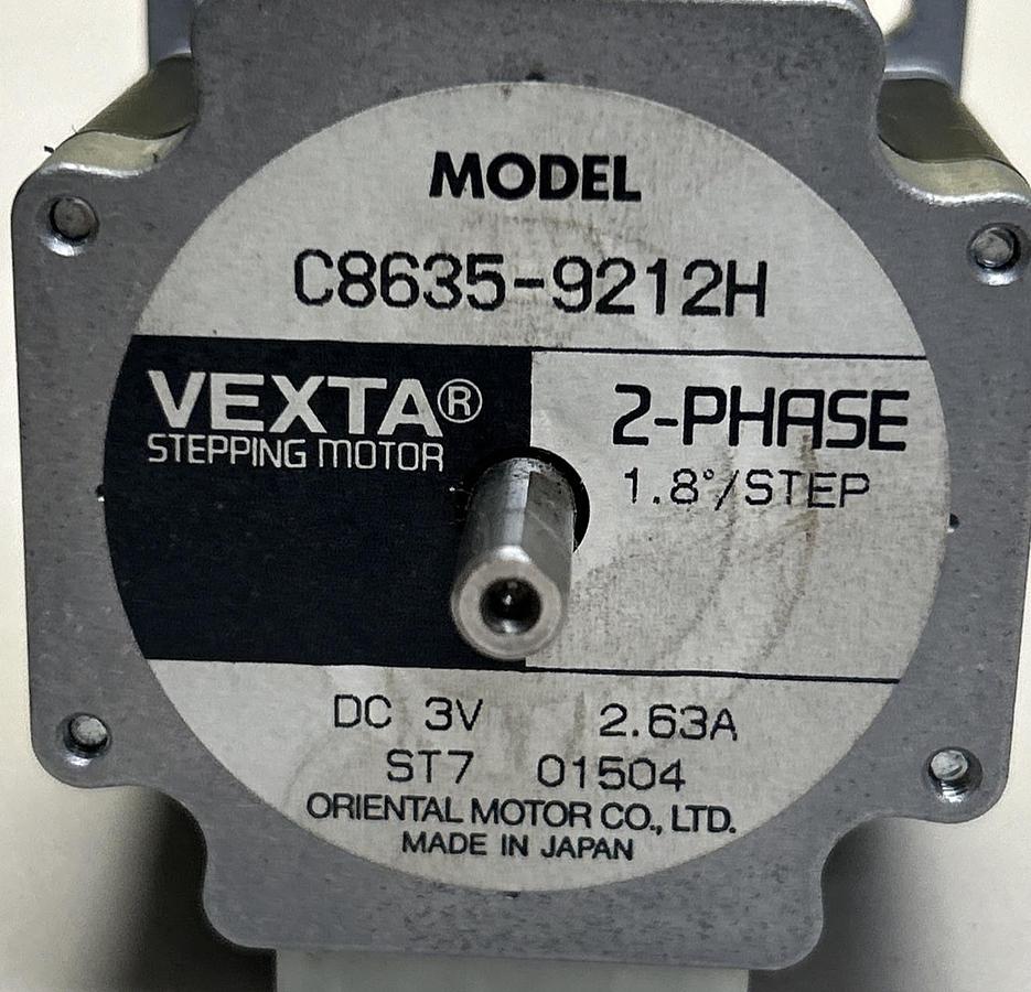 Used ORIENTAL MOTOR,C8635-9212H,STEPPING MOTOR 2.63A 3VDC