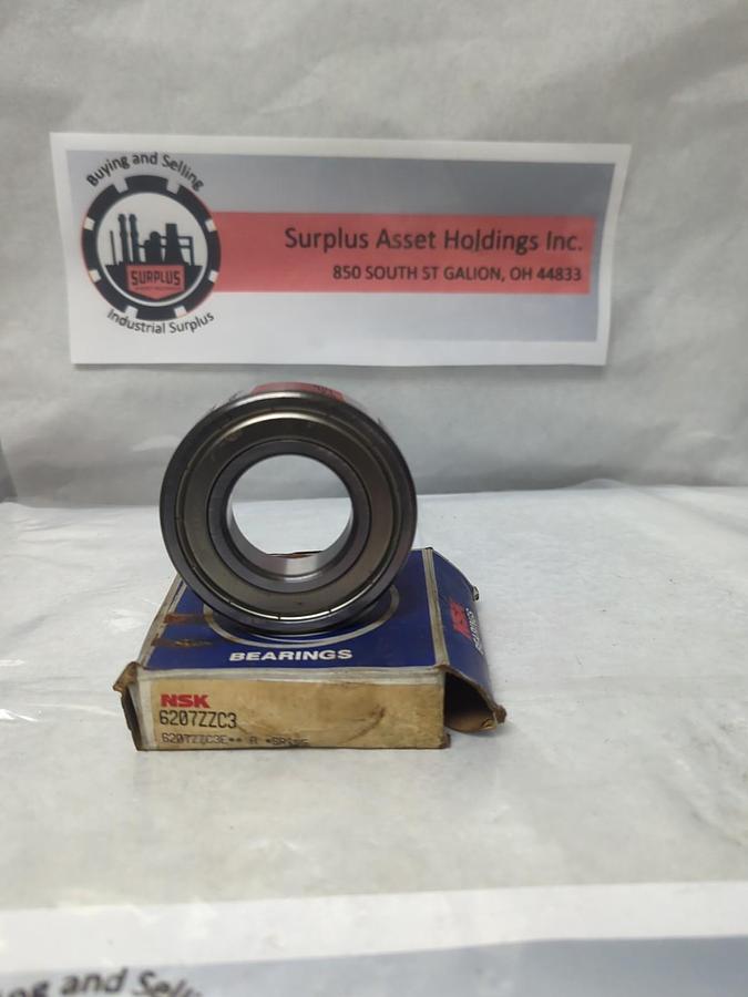 NSK,6207ZZC3,METAL SHIELDED DEEP GROOVE BALL BEARING NOS