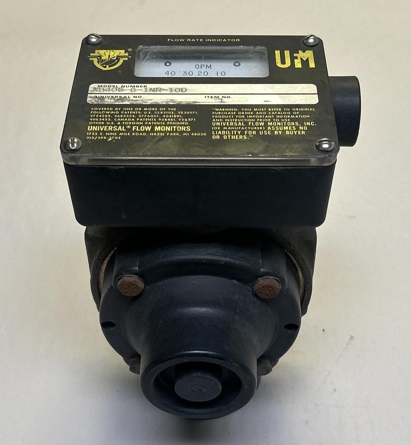 UNIVERAL FLOW MONITORS,WB40G-6-1NR-10D,FLOW RATE INDICATOR NOS