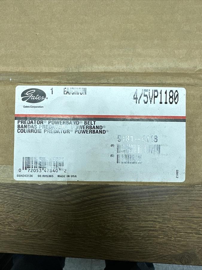 Gates,4/5VP1180,Predator Powerband Belt