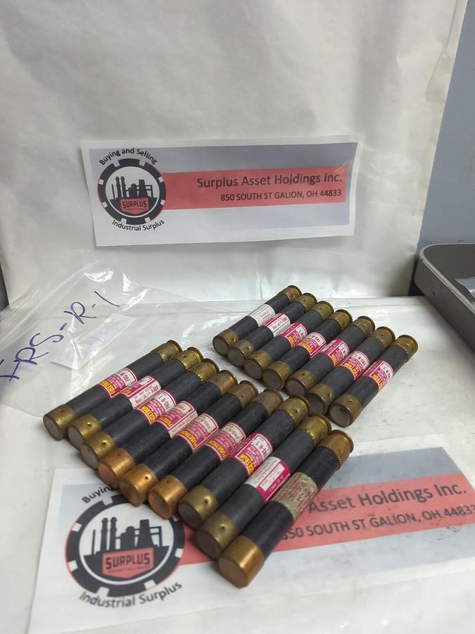 Used COOPER BUSSMANN,FRS-R-1,FUSETRON 1 AMP FUSE LOT OF 16 PRE-OWNED
