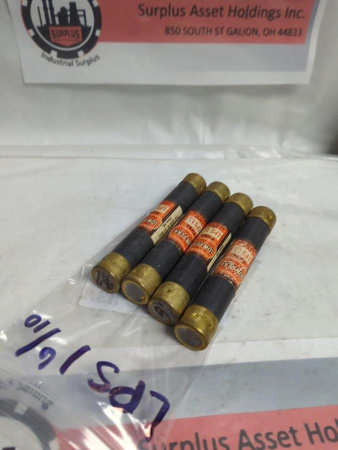 Used COOPER BUSSMANN,LPS-1-6/10,LOW-PEAK 1-6/10 AMP FUSE LOT OF 4 PRE-OWNED