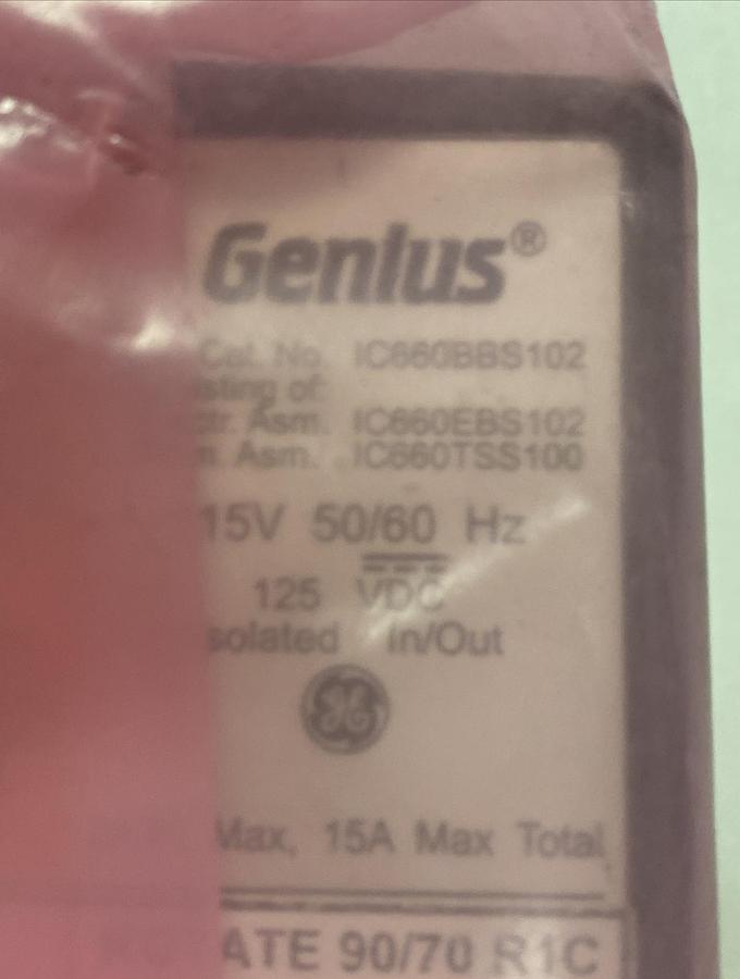Used GE FANUC,IC660BBS102,I/O MODULE GENIUS BLOCK REFURBISHED