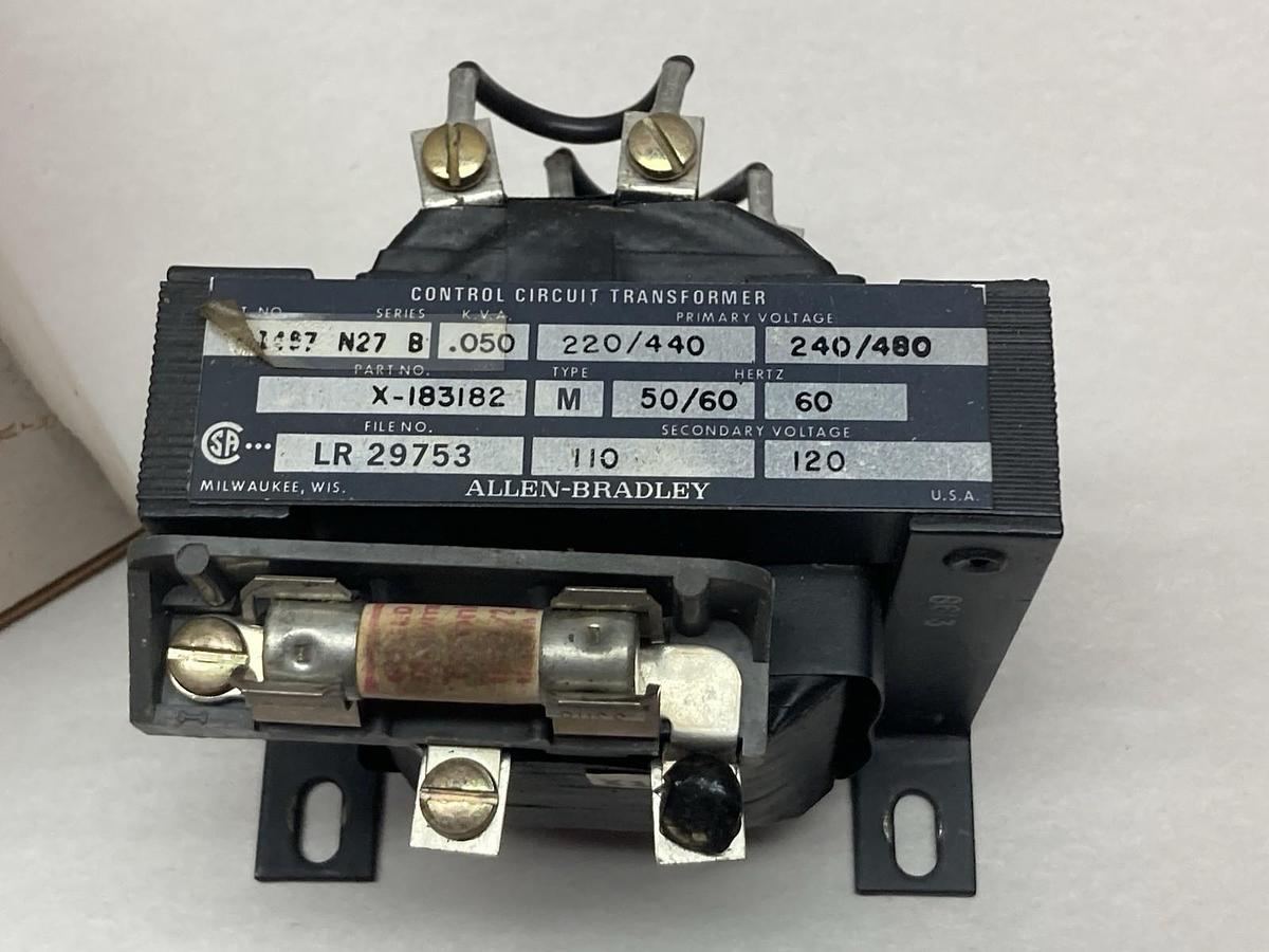 Used Allen-Bradley,1487 N27,Control Circuit Transformer Ser B Type M 240/480V 60Hz