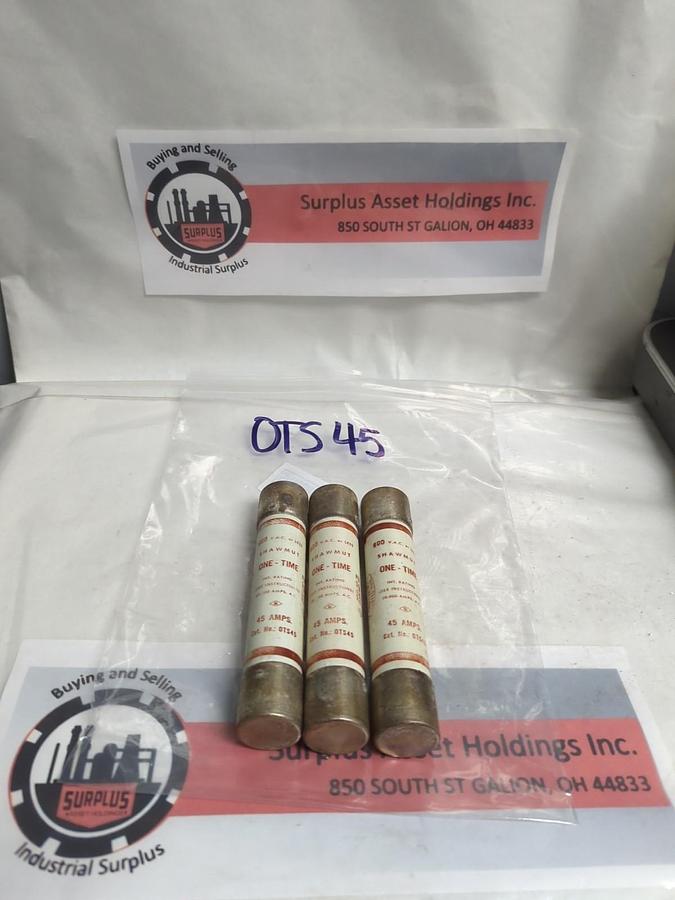 Used GOULDSHAWMUT,OTS45,45 AMP FUSE LOT OF 3 PRE-OWNED