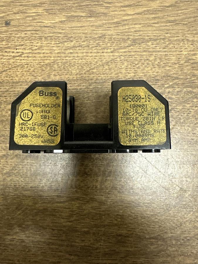 Used Buss,H25030-1S,Fuse Holder