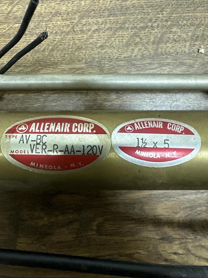 Allenair,VR-R-AA-120V,Pneumatic Cylinder 1 1/2 x 5