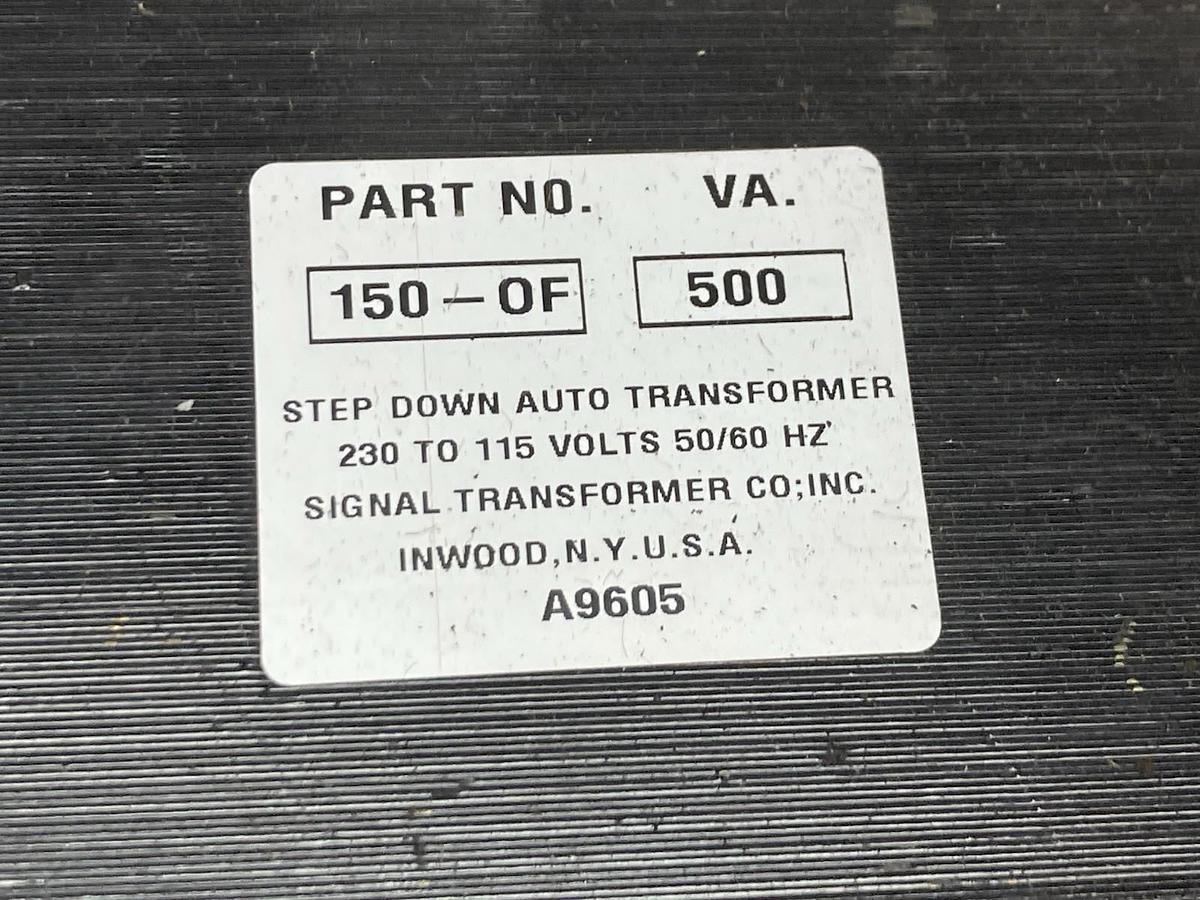 Used Signal Transformer,150-OF,Transformer 230-115V 50/60Hz