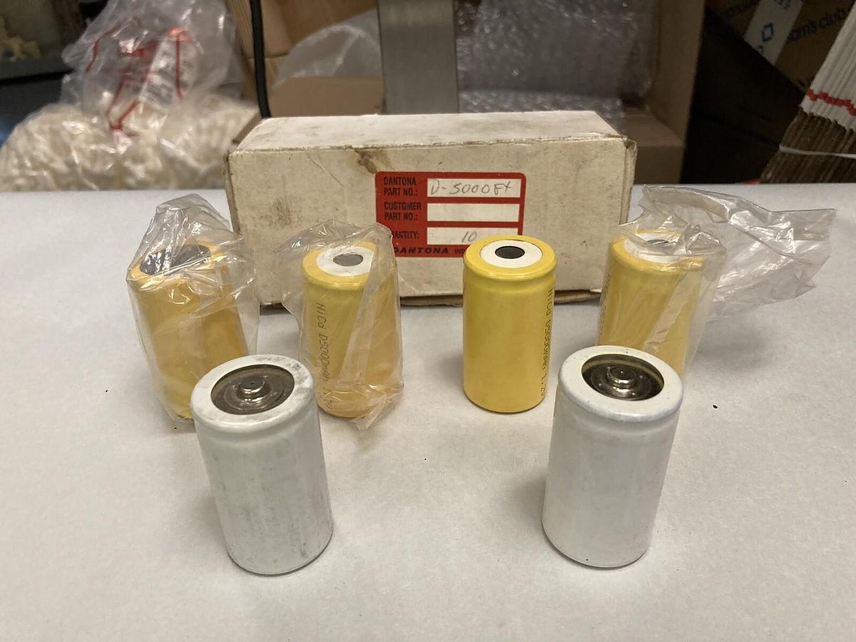 Used PKCELL,NiCd D5000mAh,Rechargeable Batteries 1.2V Lot of 6