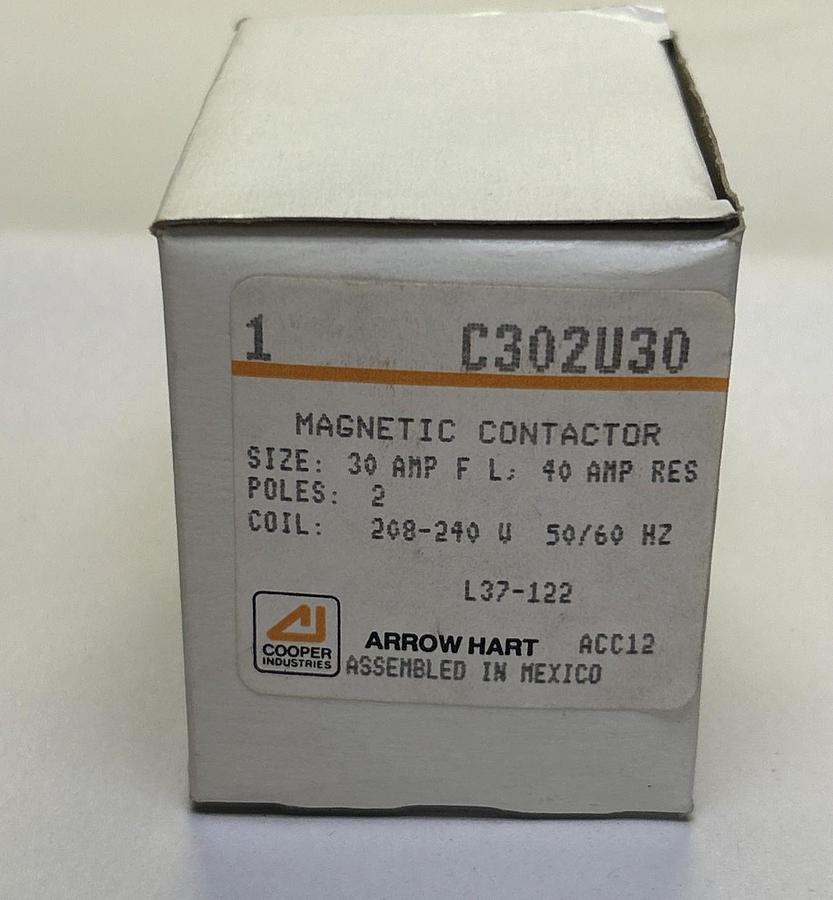 ARROW HART,C302U30,MAGNETIC CONTACTOR NOS