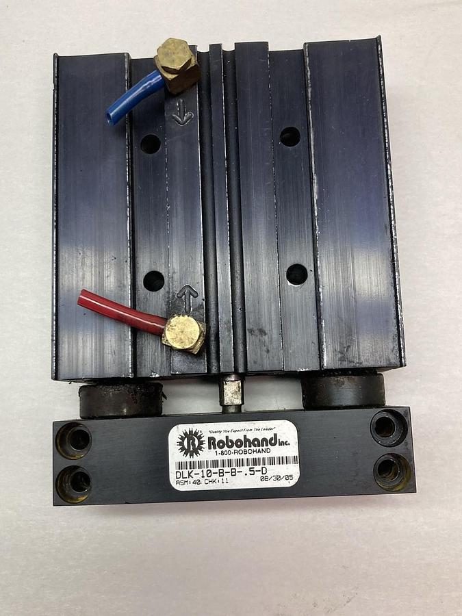 Used Robohand,DLK-10-B-B-0.5-D,Pneumatic Slide ASM:40 CHK:11