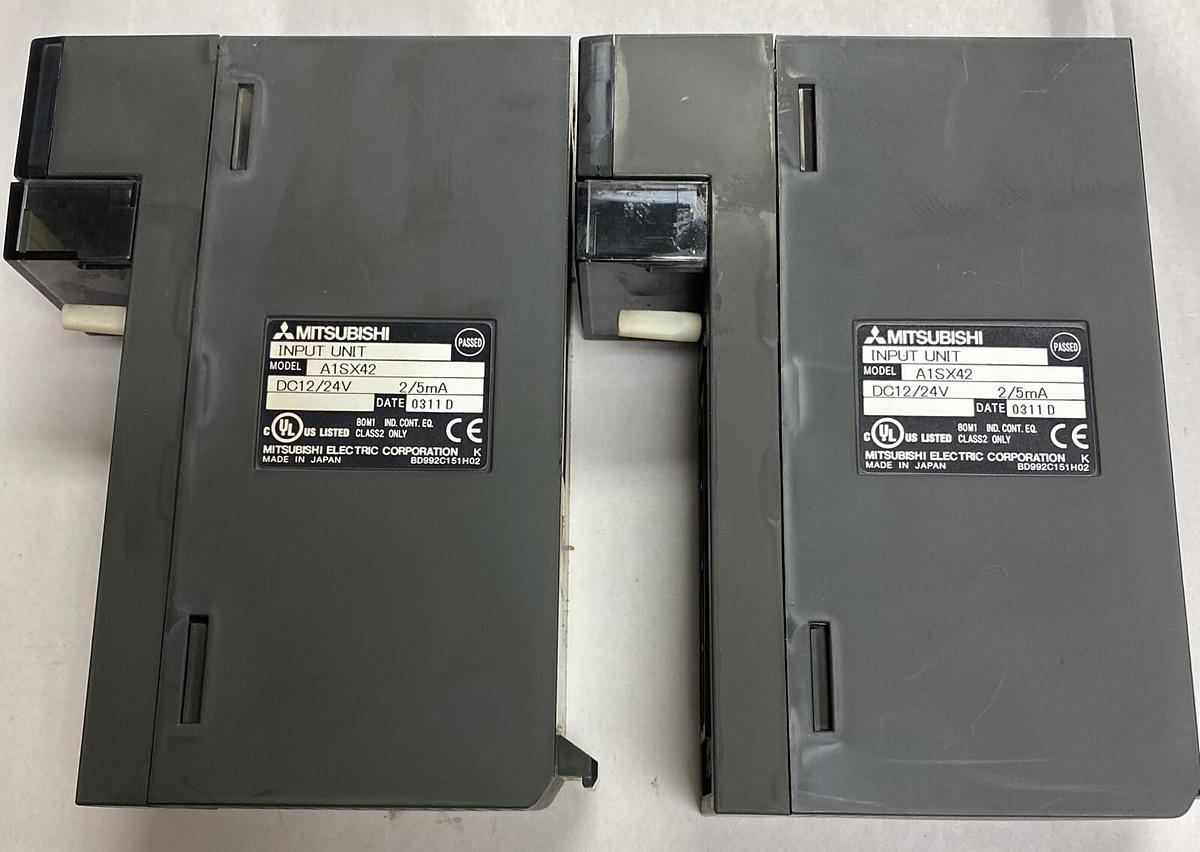 Used Mitsubishi,A1SX42,Input Module Lot Of 2