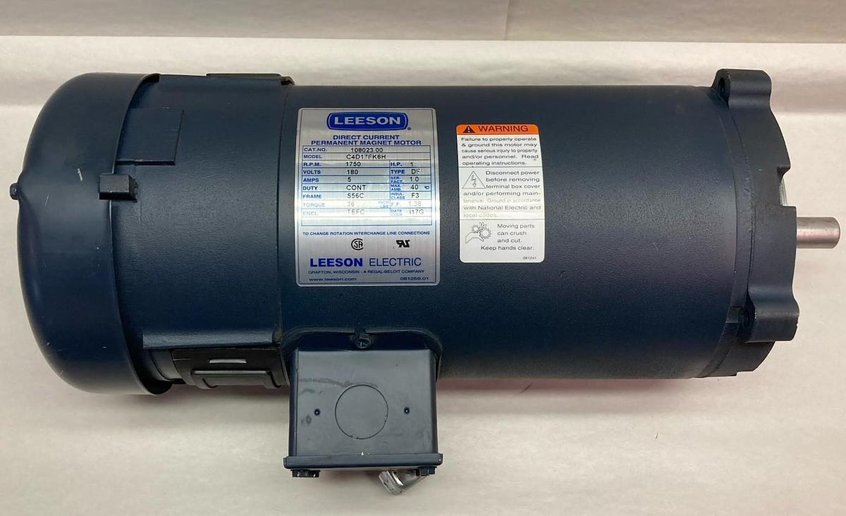 Leeson,108023.00,DC Magnet Motor 1HP 1750rpm 180VDC Frame S56C C4D17FK6H