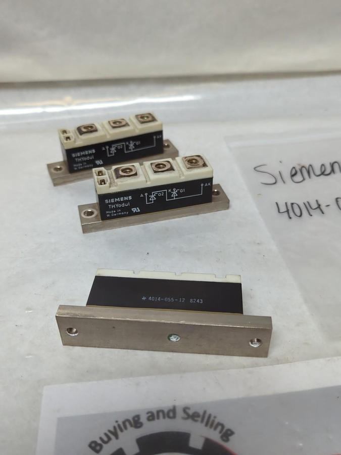 Used SIEMENS,4014-055-12,THYodul THYRISTOR MODULE POWER CUBE BLOCK LOT OF 3 PRE-OWNED