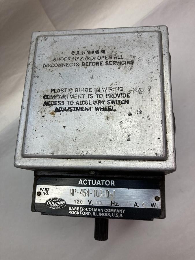 Used Barber Colman,MP-454-103-0-1,Boilder Damper Control Actuator 120V 60Hz 65A 40W