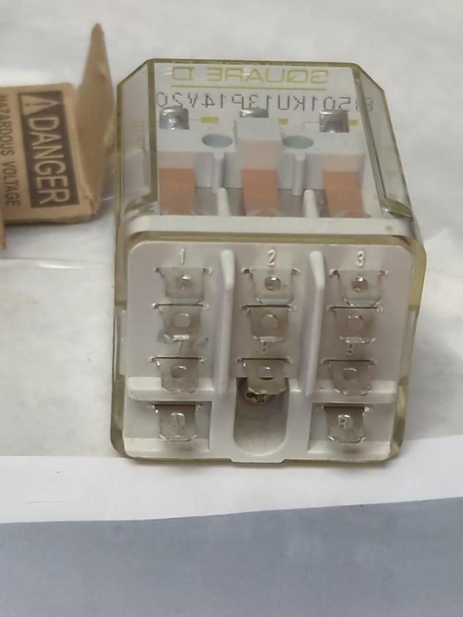 SQUARE D,8501-KU13P14V20,GENERAL PURPOS RELAY SER C 120V 50/60HZ NOS
