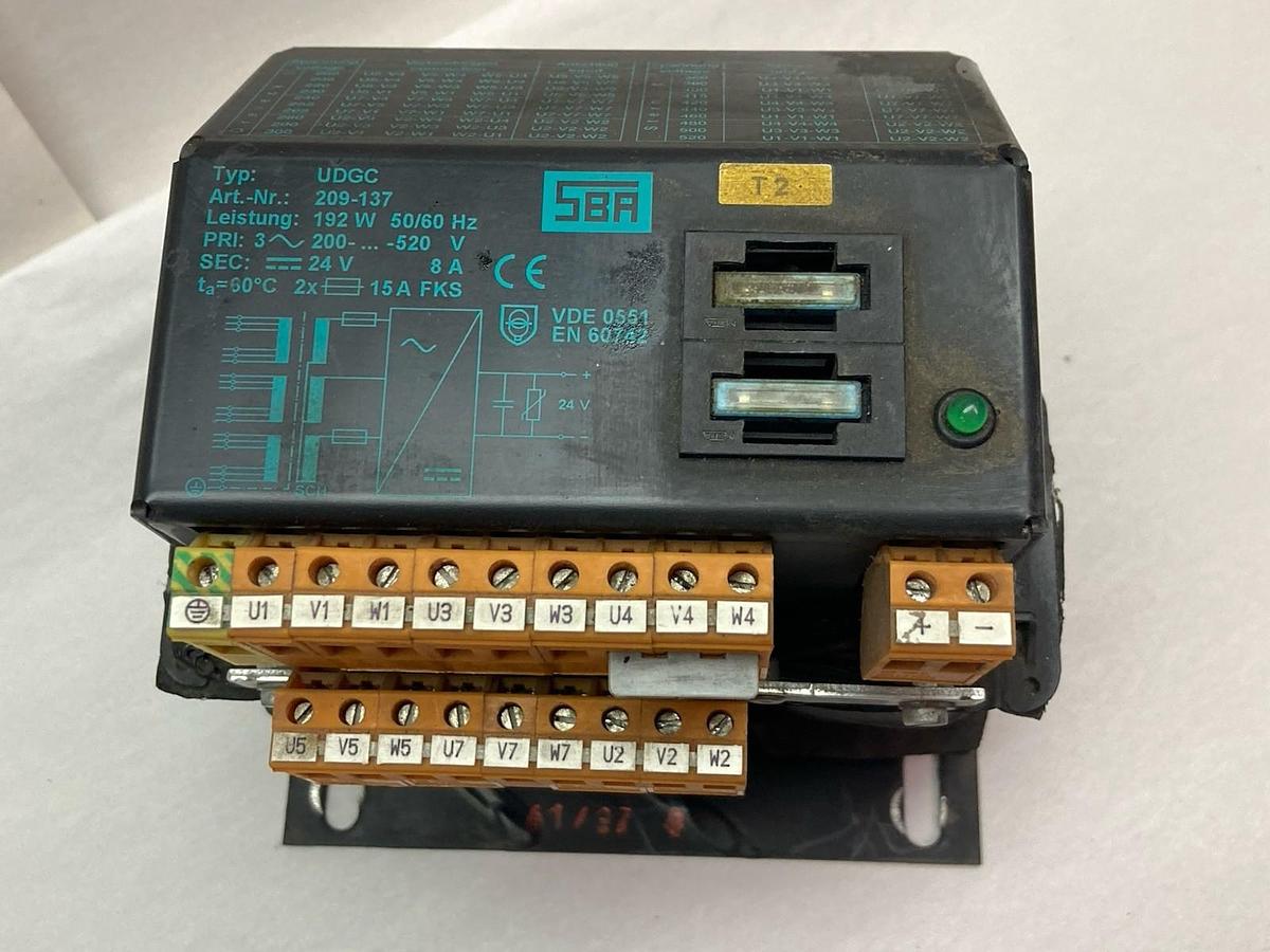 Used SBA,209-0137 Type UDGC,Multi Tap Transformer 24V