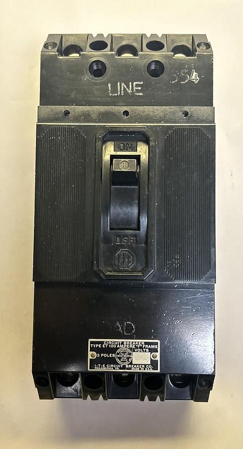 Used ITE,ET4034,CIRCUIT BREAKER 40A 600V 3P