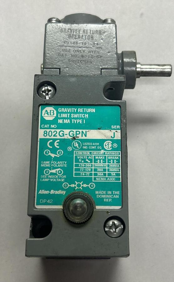 Used ALLEN BRADLEY,802G-GPN,LIMIT SWITCH