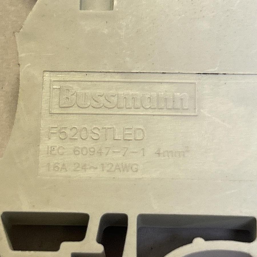 Used BUSSMANN,F520STLED,TERMINAL BLOCK LOT OF 5