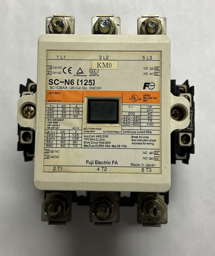 Used FUJI ELECTRIC,SC-N6 3NC3H,CONTACTOR