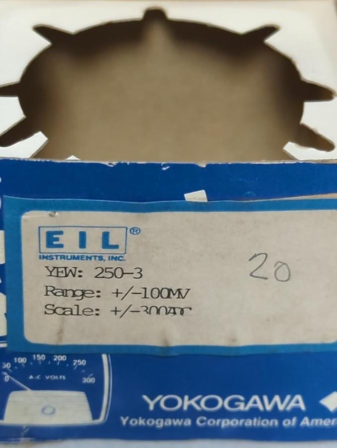 GE,250-3,PANEL METER +/-100MV NOS
