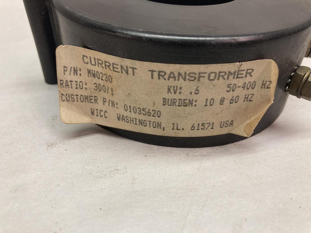 Used Current,MW0230,Transformer 6KV 50-400Hz Ratio: 300/1