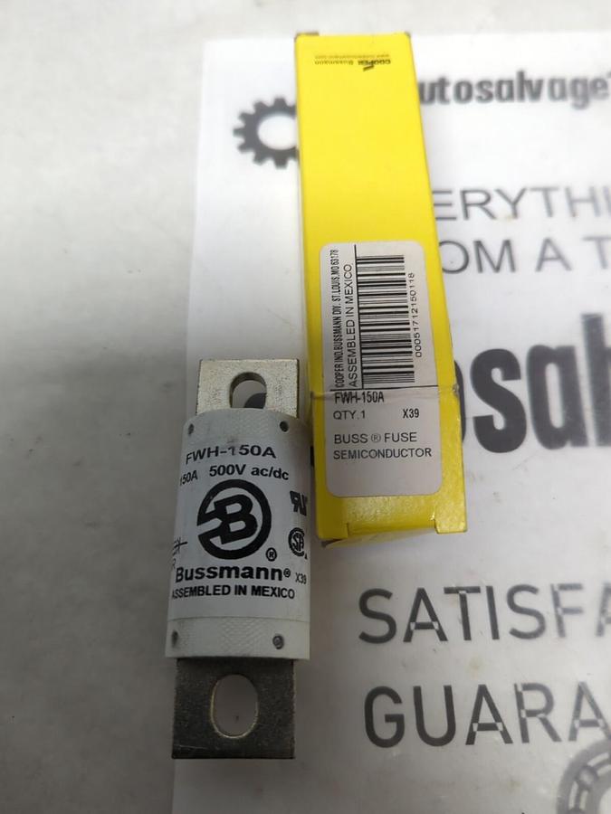 COOPER BUSSMANN,FWH-150A,SEMICONDUCTOR FUSE 150 AMP NOS