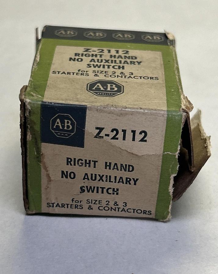 ALLEN BRADLEY,Z-2112,AUXILIARY SWITCH NOS