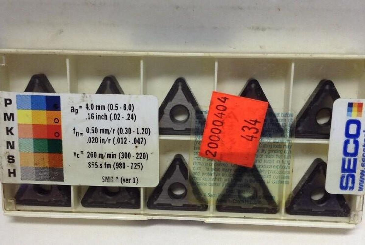 Used Seco,TNMG220416-M5 TP2500 EDP27965,INSERTS Manufacturer SEALED BOX of 10 Inserts