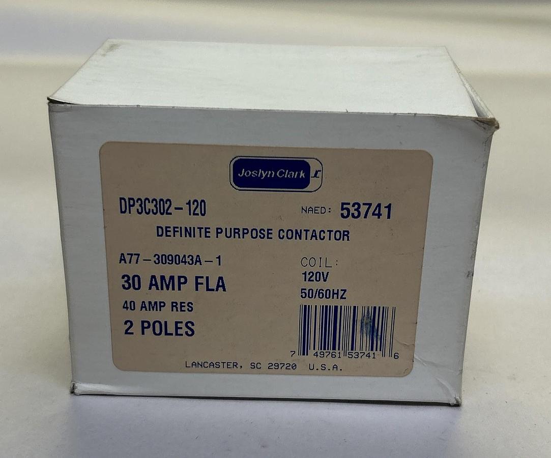 JOSLYN CLARK,DP3C302-120,DEFINITE PURPOSE CONTACTOR NOS